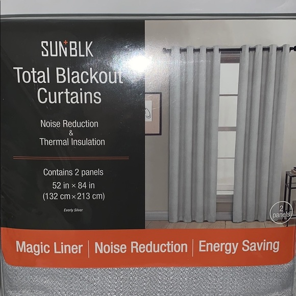 SunBLK Accents Sunblk Total Blackout Curtains 52 X 84 2pack Poshmark